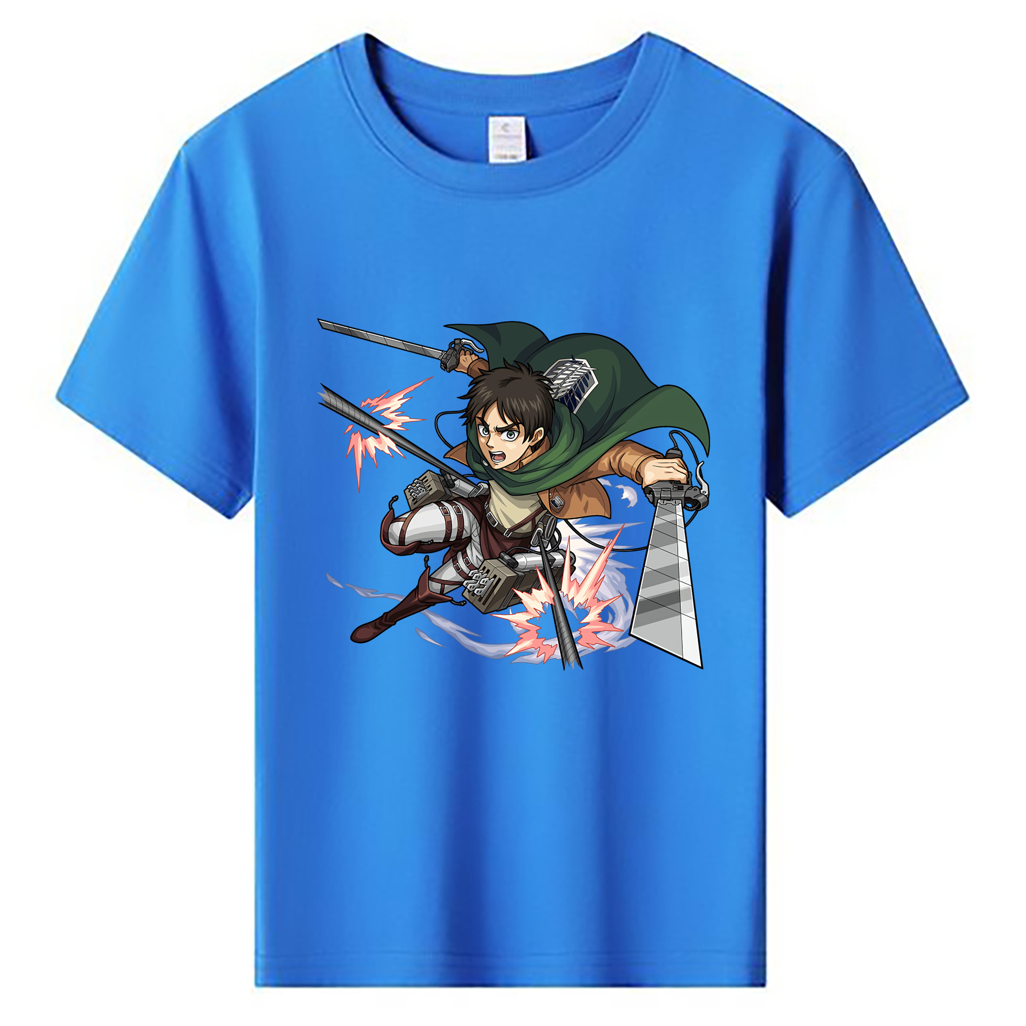（画像用） 進撃の巨人 エレン･イェーガー Attack on Titan Eren Jäger 綿100％キッズTシャツ（フロントプリント）
